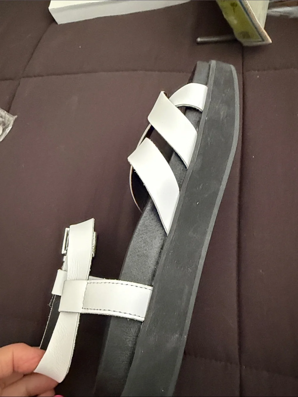 Topshop Made in Spain White Strappy Flat Sandals EU 37 US 6.5–7
